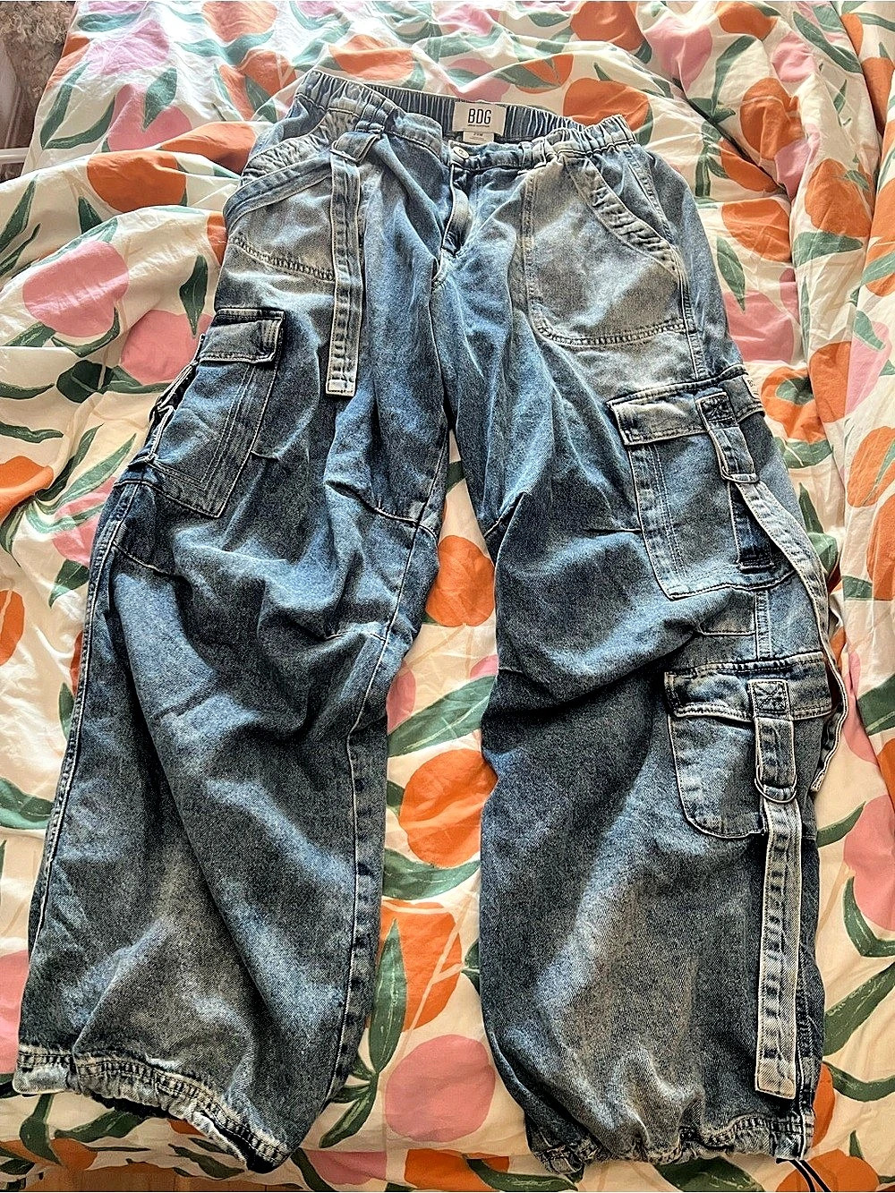 Blue Cargo Pants